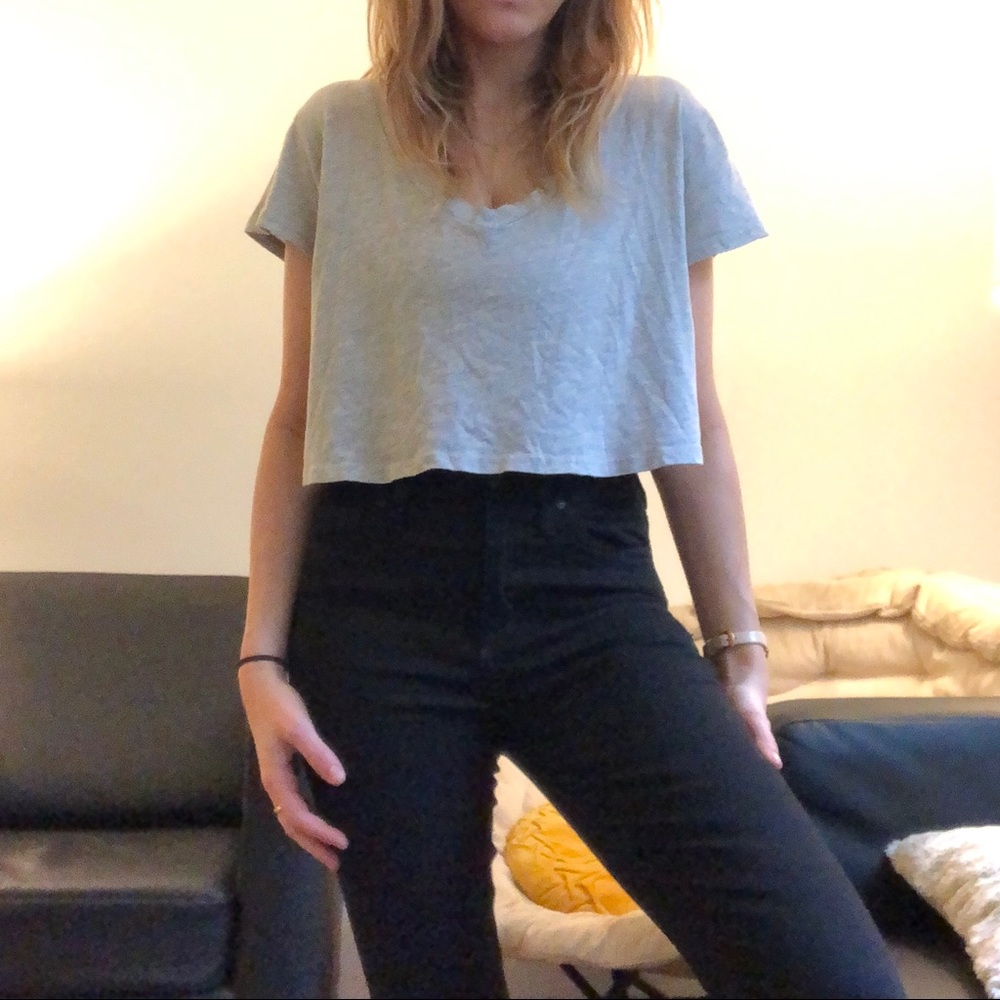 LA Made Heather Gray Crop Top